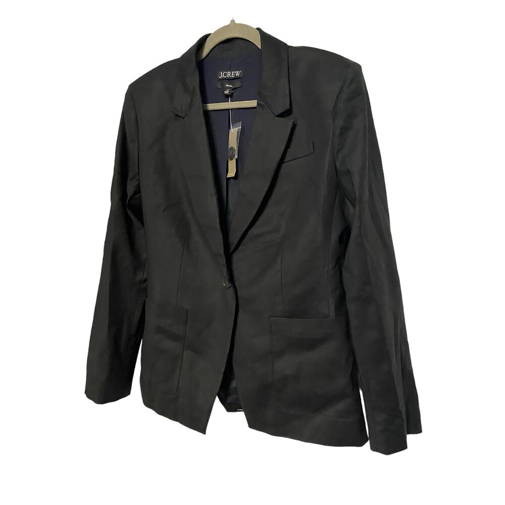 J.Crew Helena Blazer Jacket in City Twill Stretch One Button Front Tall Size 10T - Picture 4 of 12
